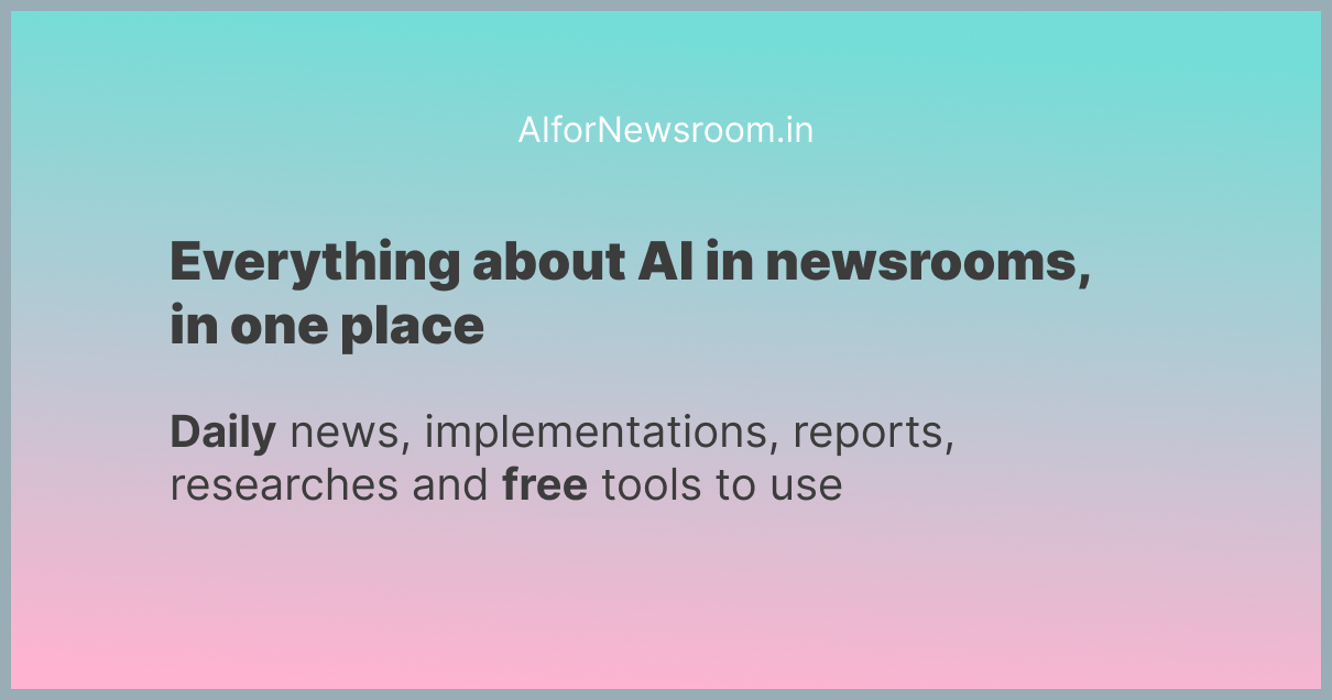 #31. Weekly AI For Newsroom Roundup. Are we entering deeper the AI equivalent of the dot-com bubble? — AI For Newsroom